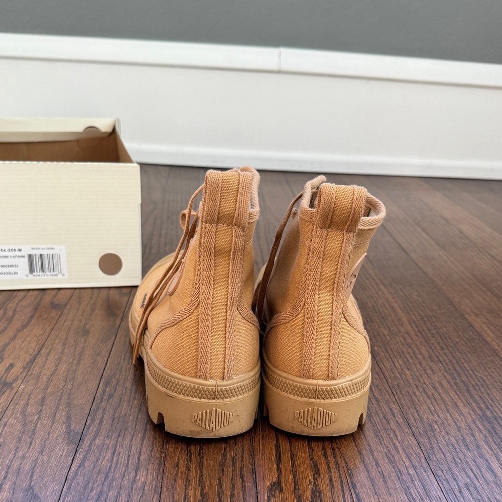 Palladium Light Brown Canvas High-Tops - Picture 5 of 6